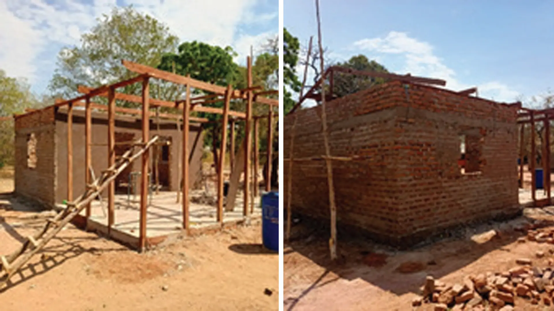 Support structure under construction at Abuyung PHCC